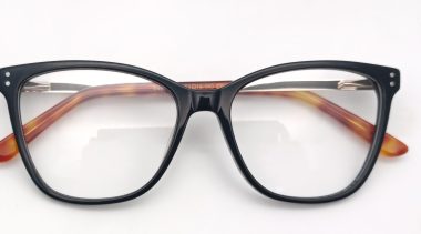 Cat‑Eye Full‑Rim Acetate Frame with Metal‑Core Temples-ES6004