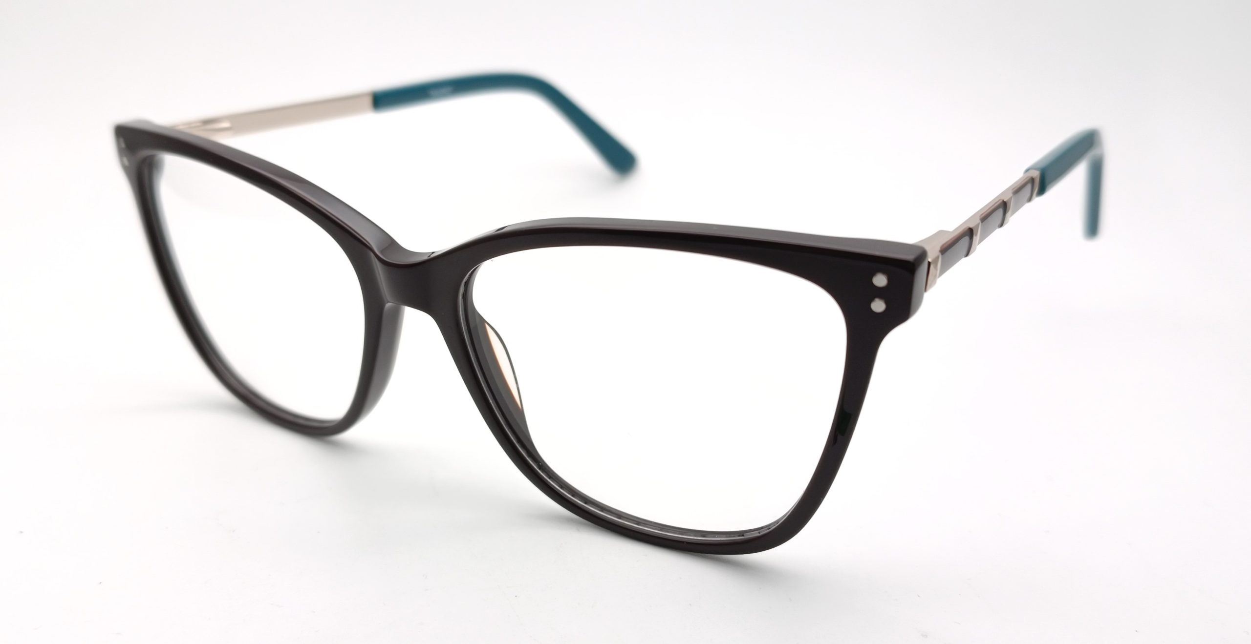 Cat‑Eye Full‑Rim Acetate Frame with Metal‑Core Temples-ES6004 - Image 7