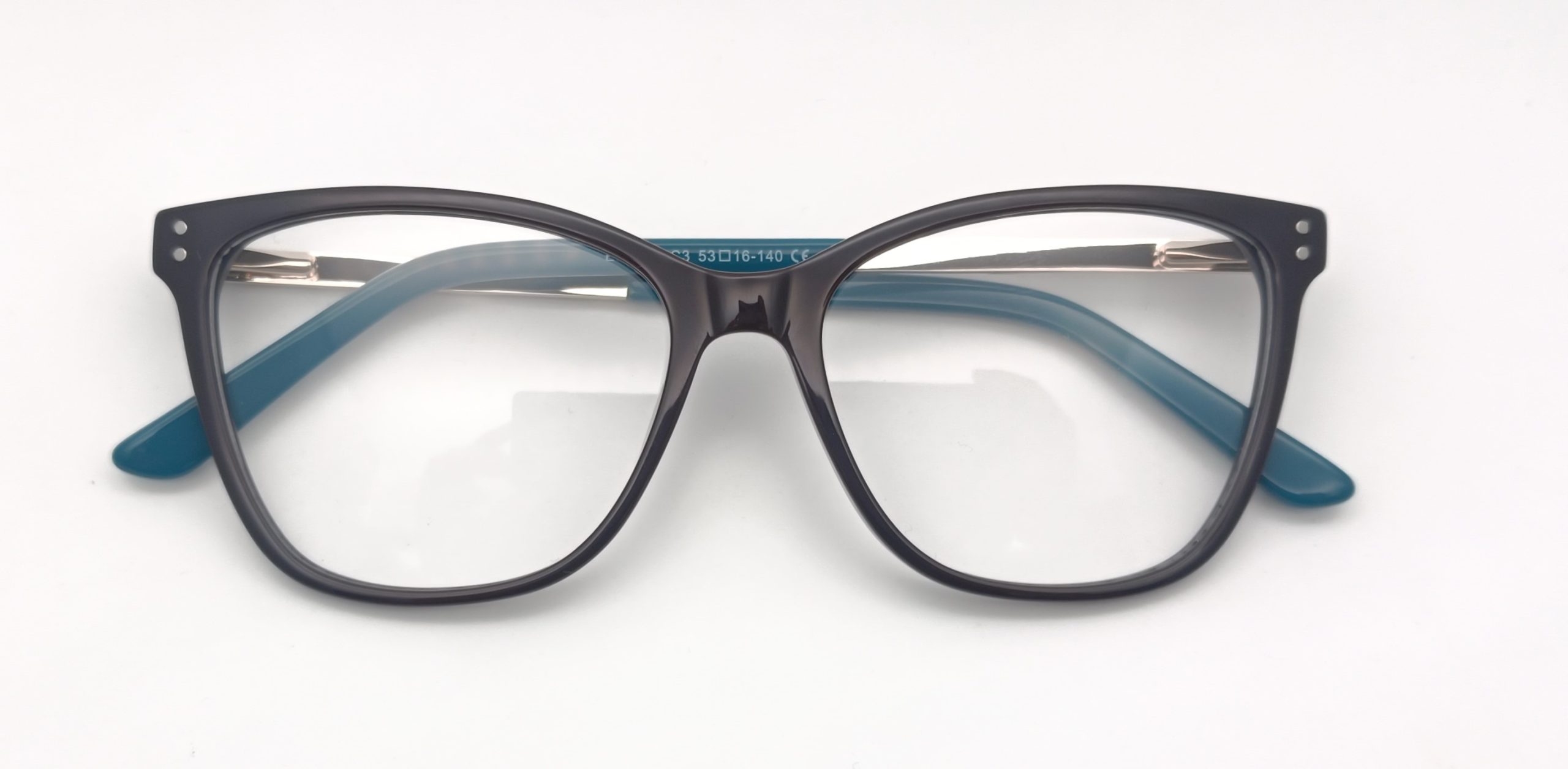 Cat‑Eye Full‑Rim Acetate Frame with Metal‑Core Temples-ES6004 - Image 9