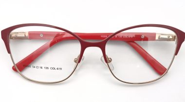 Maroon & Gold Two-Tone Cateye Acetate-9265