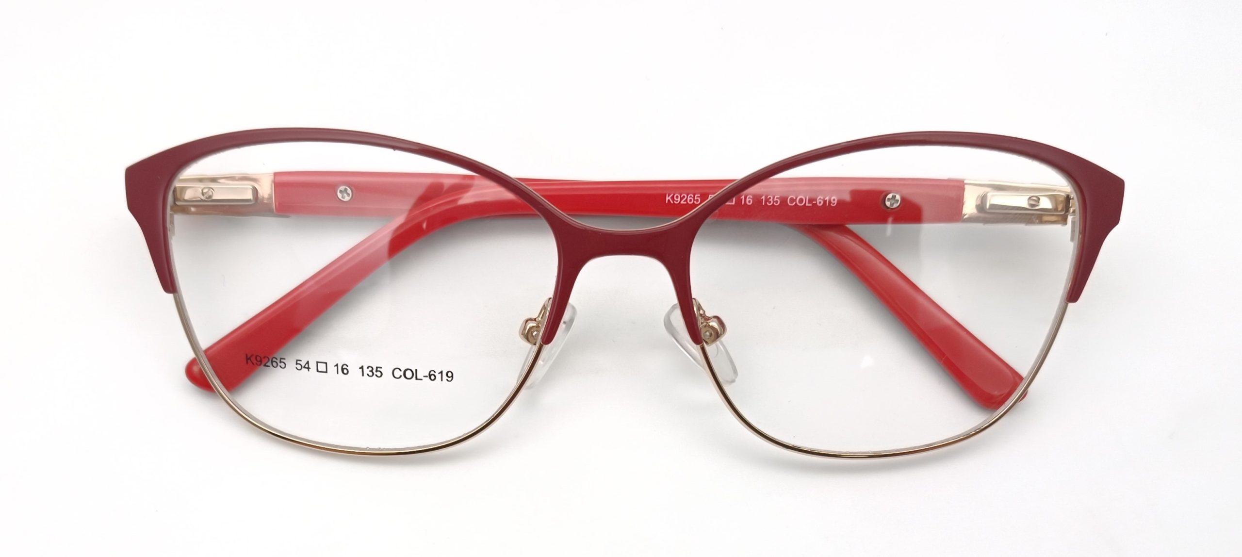 Maroon & Gold Two-Tone Cateye Acetate-9265