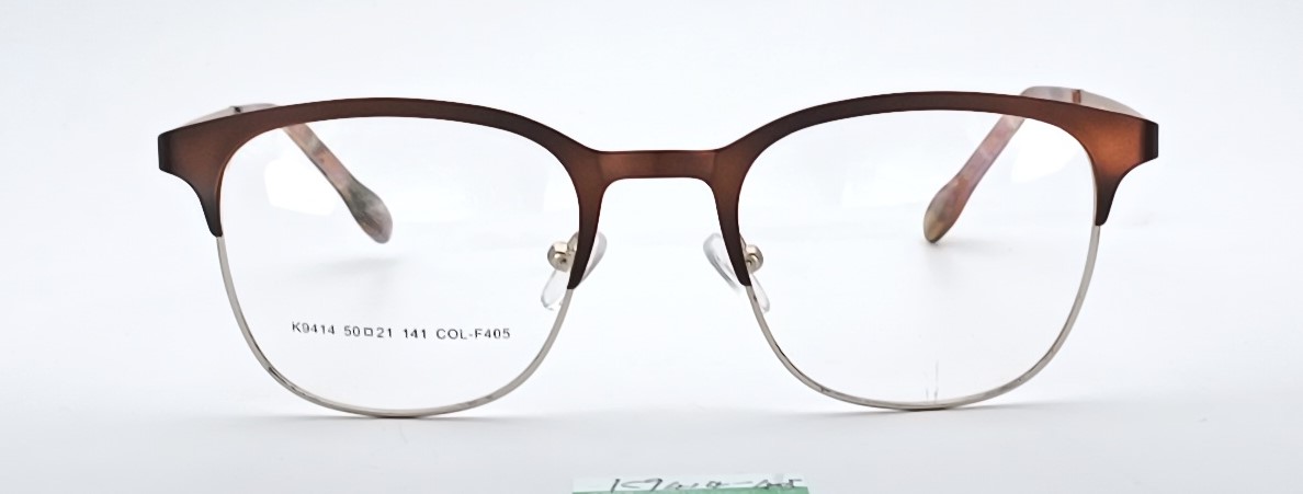Retro Semi-Rimless |Dual-Material Frame-- K9414 - Image 6