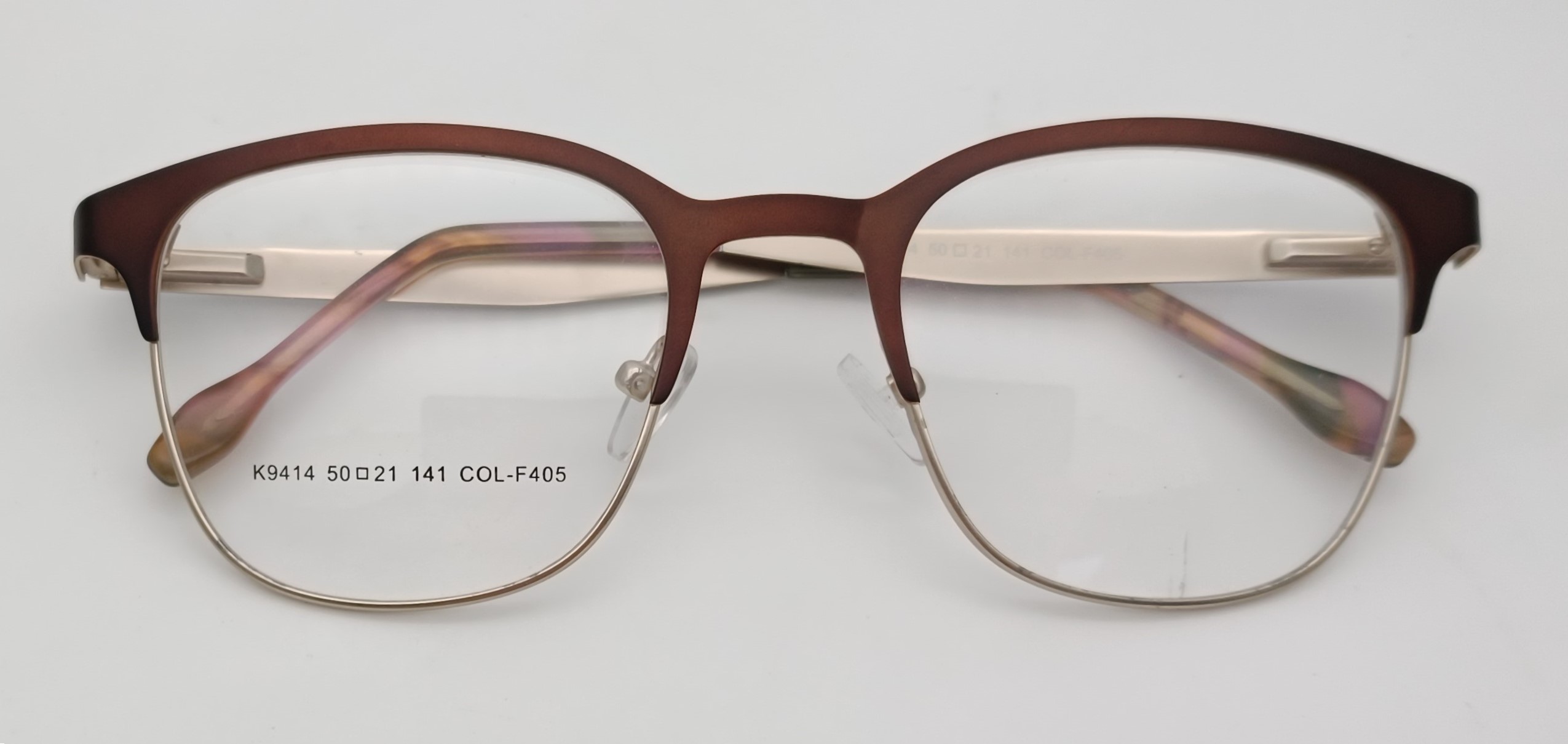 Retro Semi-Rimless |Dual-Material Frame-- K9414 - Image 8