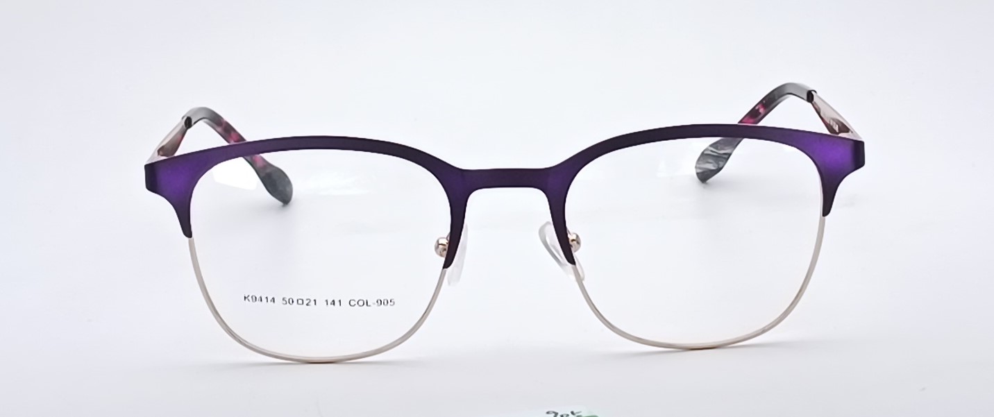 Retro Semi-Rimless |Dual-Material Frame-- K9414 - Image 10