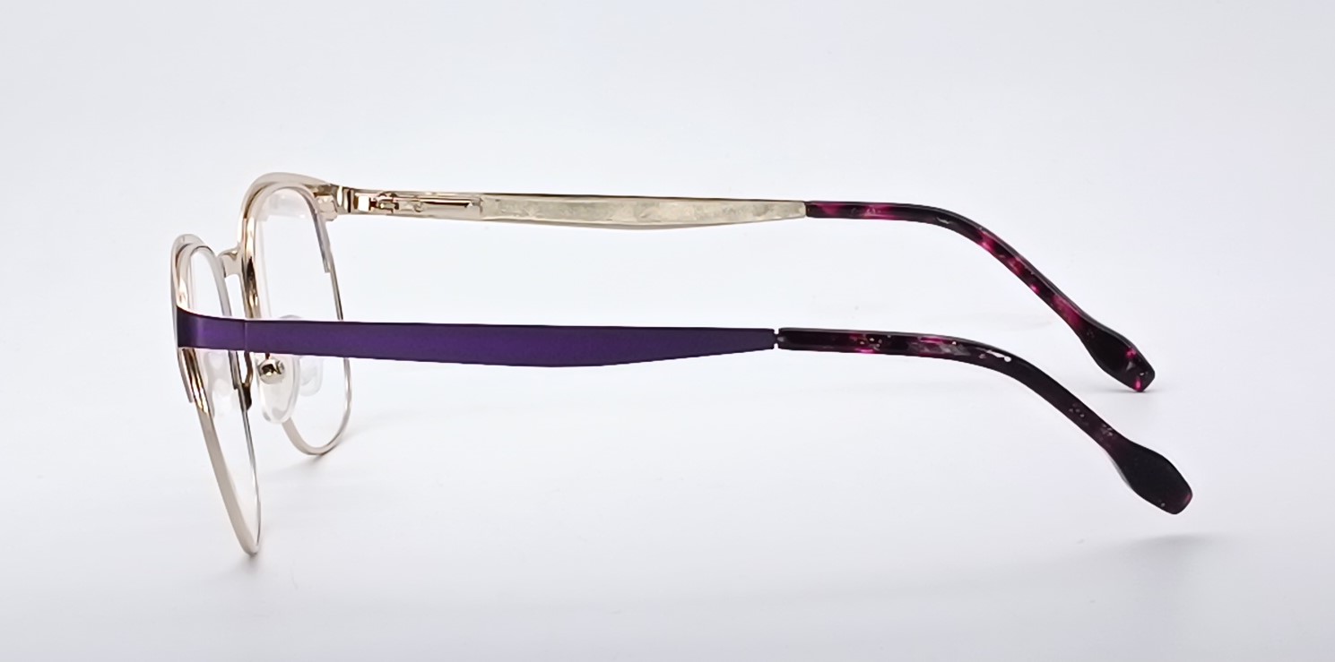 Retro Semi-Rimless |Dual-Material Frame-- K9414 - Image 12
