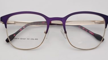 Retro Semi-Rimless |Dual-Material Frame-- K9414