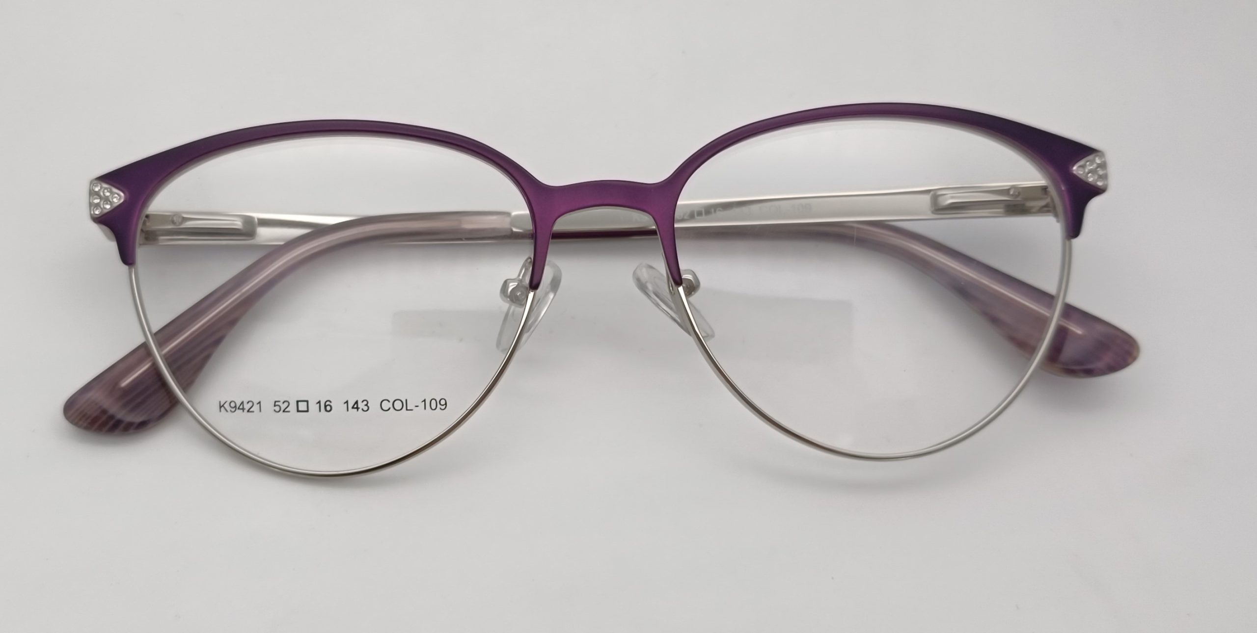 Feminine Cat-Eye |Half-Rim Frame--K9421 - Image 5