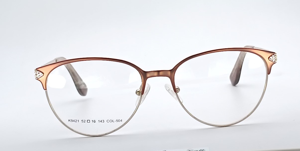 Feminine Cat-Eye |Half-Rim Frame--K9421 - Image 4
