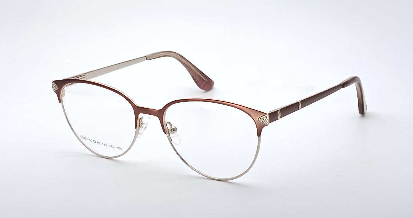 Feminine Cat-Eye |Half-Rim Frame--K9421 - Image 3
